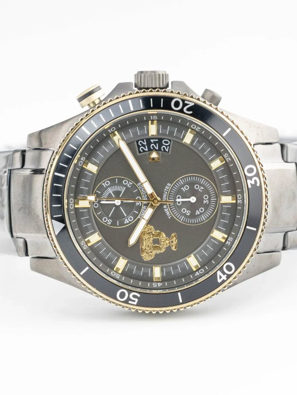 Fossil PR2121 Chronograph Gunmetal NWT Quartz Analog Men's Watch New Battery